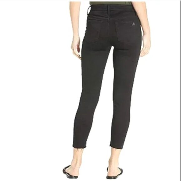 Sam Edelman The Stilleto High Rise Frayed Hem Skinny Crop Black Jeans Wo… - Picture 2 of 9